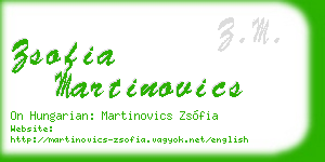 zsofia martinovics business card